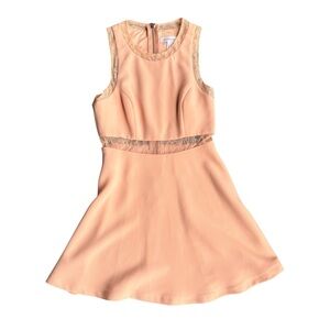 BCBG Peach Lace Panel Dress